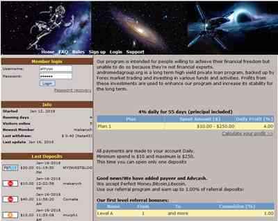 Andromeda group screenshot