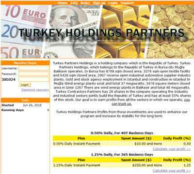 Turkey Holdings Partners screenshot