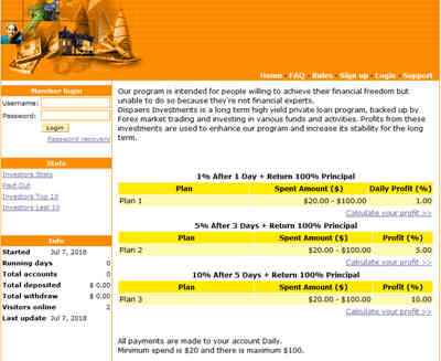 Dispaers Investments screenshot