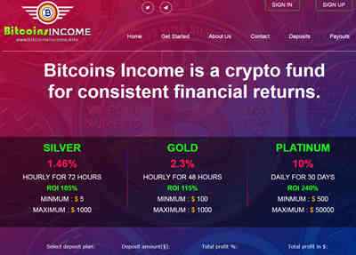 Bitcoins Income Ltd screenshot