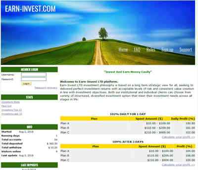 Earn-invest.com screenshot