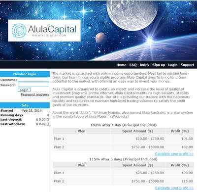 Alula Capital screenshot