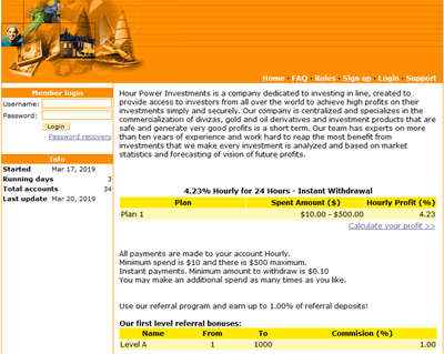 Hour Power Investments screenshot