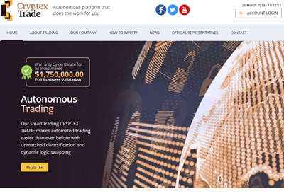 CRYPTEX TRADE LTD. screenshot