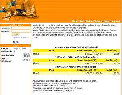 VarionProfit Ltd screenshot