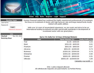 Dominic Financial Limited screenshot