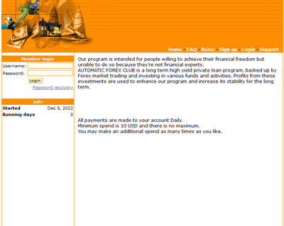 AUTOMATIC FOREX CLUB screenshot